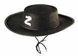 Czarny kapelusz Zorro Muszkieter