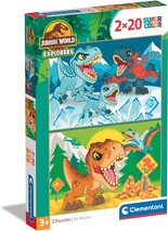 Puzzle 2x20 Super Kolor Jurassic World Clementoni