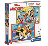 Puzzle 2x20 SuperColor Myszka Mickey 24791