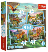 Puzzle 4w1 Wyjątkowe Dinozaury Trefl