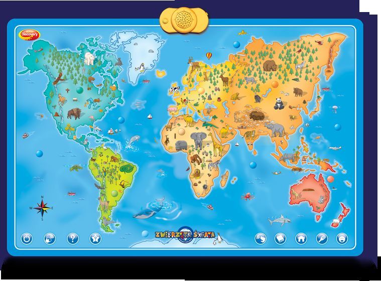 Interaktywna mapa świata zabawka