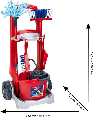 Klein 6720 Wózek do sprzątania odkurzacz wiadro mop szczotka Vileda Junior