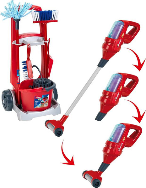 Klein 6720 Wózek do sprzątania odkurzacz wiadro mop szczotka Vileda Junior