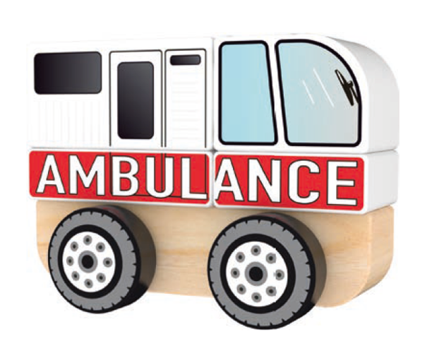 Auto drewniane Ambulans do składania Układanka Trefl