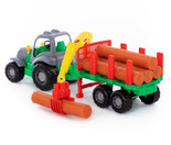 Siłacz Traktor z przyczepą do drewna 45041 Kolory