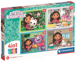 Puzzle 4w1 Super Kolor Koci Domek Gabi Clementoni