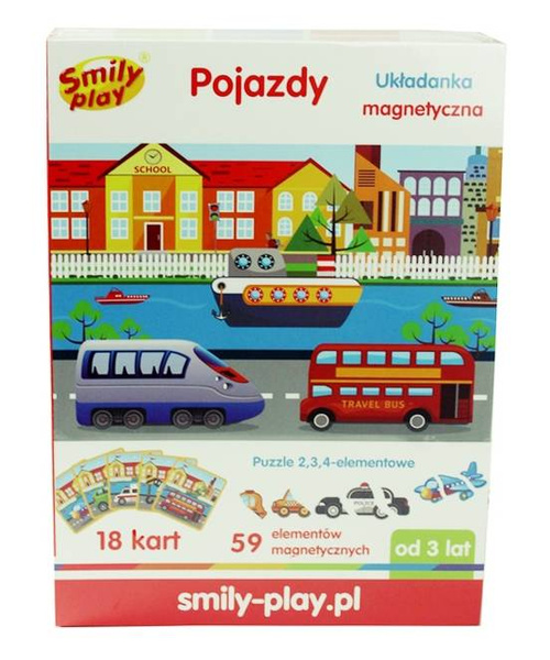 Układanka Magnetyczna Pojazdy Smily Play
