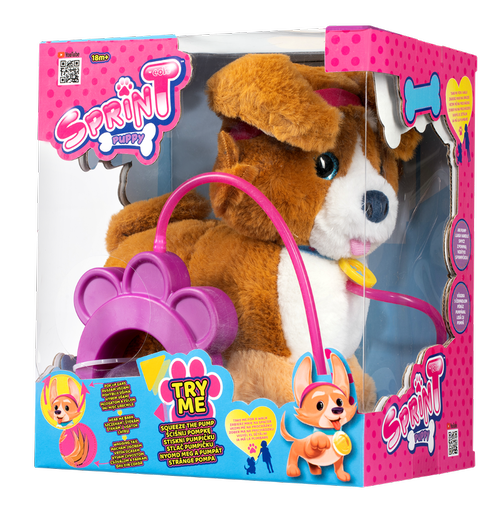 Sprint Piesek Corgi interaktywny na smyczy TM Toys