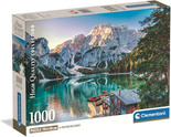 Puzzle 1000 Compact Emerald Lake Braies Clementoni