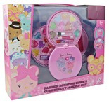 Zestaw piękności do makijażu i paznokci puzderko