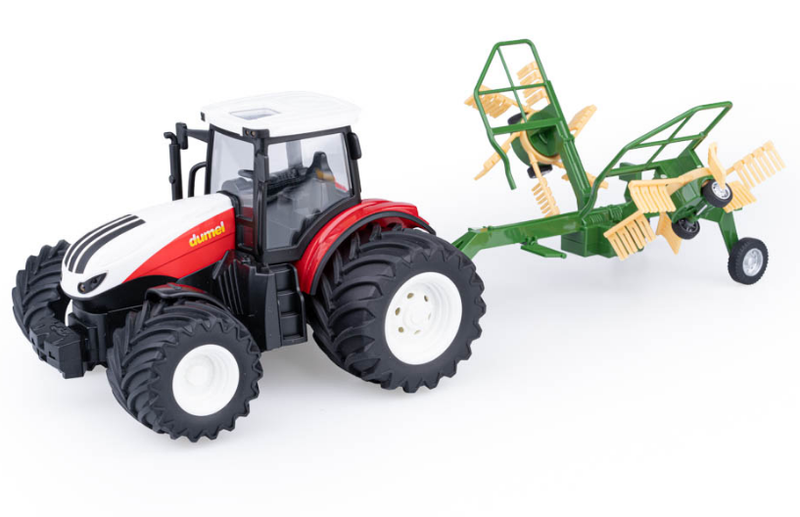 Agro Pojazdy Traktor RC + zgrabiarka Dumel czerwony