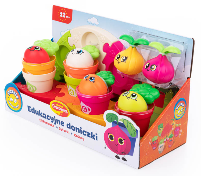 Edukacyjne Doniczki - Sensoryczne Puzzle Dumel Discovery