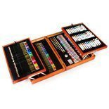 Walizka drewniana Zestaw artystyczny 168 el.