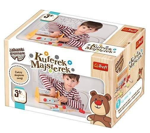 Kuferek Majsterek Drewniana Skrzynka z narzędziami Trefl