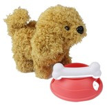 Piesek Pudelek chodzący szczeka merda ogonkiem