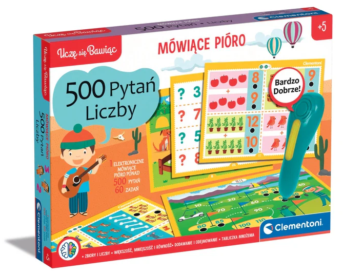 Clementoni Elektroniczne Mówiące Pióro 500 Pytań Liczby Quiz