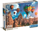 Puzzle 1000 Compact Balony nad Kapadocją Clementoni