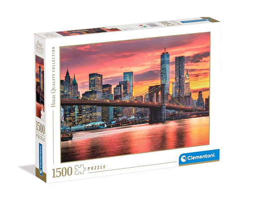 Puzzle 1500 HQ East River at dusk Clementoni