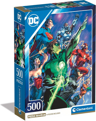 Puzzle 500 Compact DC Comics Liga Sprawiedliwości Clementoni