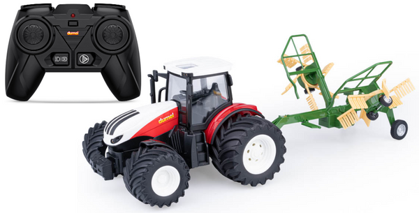 Agro Pojazdy Traktor RC + zgrabiarka Dumel czerwony