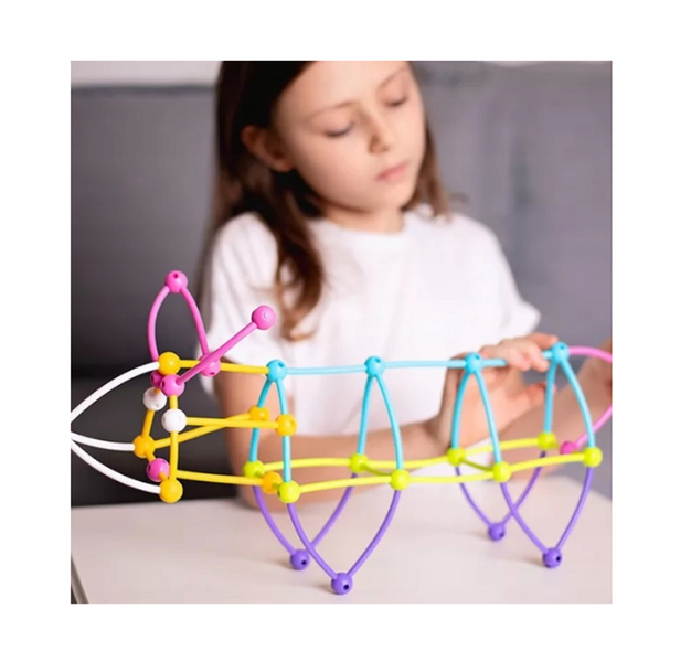 KLOCKI MELI STIK Constructor Pink 300 el. Patyczki