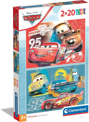 Puzzle 2x20 Super Kolor Cars Auta Clementoni