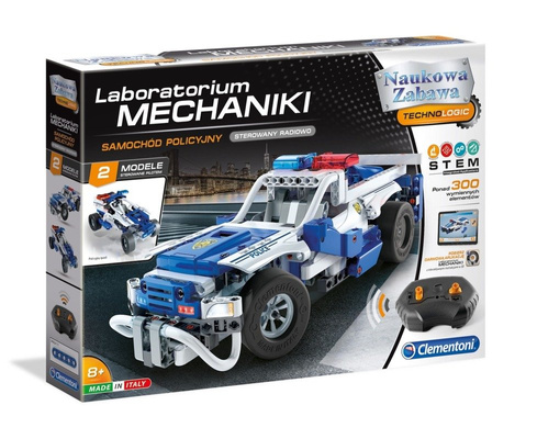 Laboratorium mechaniki Auto do składania Policja Clementoni 50124