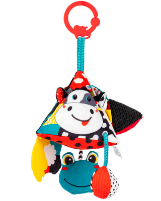 BaliBazoo Grzechotka Zawieszka Kontrastowa Piramidka Krowa