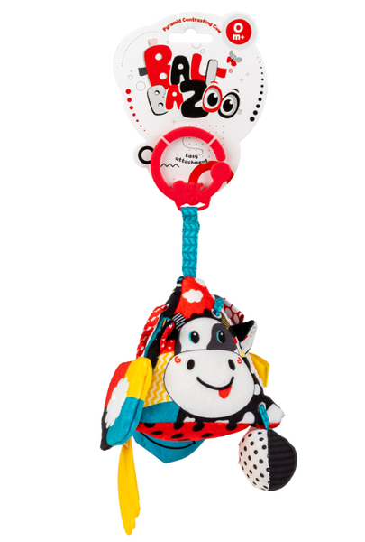 BaliBazoo Grzechotka Zawieszka Kontrastowa Piramidka Krowa