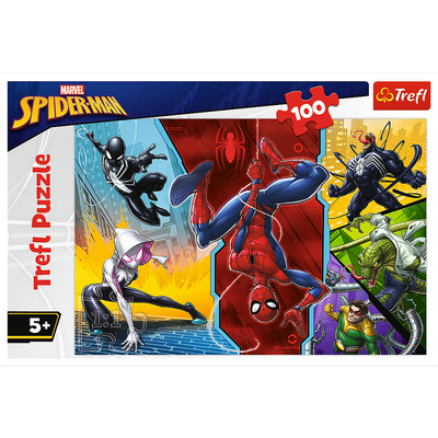 Puzzle 100 el. Spider-Man Do góry nogami Trefl