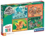 Puzzle 4w1 Super Kolor Jurassic World Clementoni