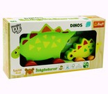 Dinozaur Stegozaur z maleństwem do ciągnięcia Tefl