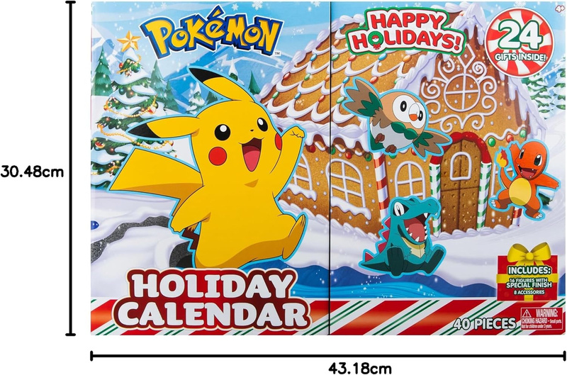 Kalendarz Adwentowy Pokemon Figurki 24 Niespodzianki