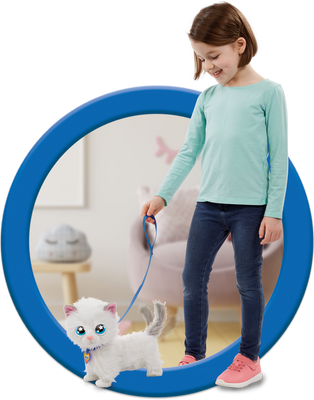 AniMagic Interaktywny Kotek Mimi chodzący na smyczy