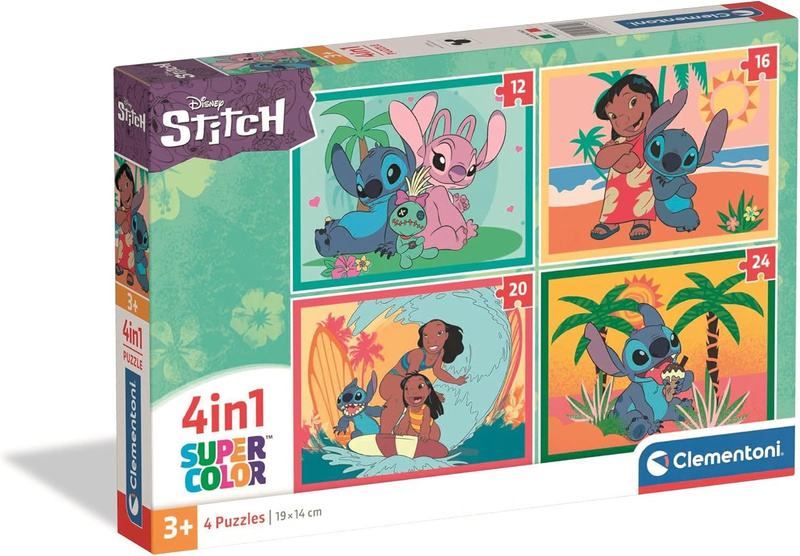 Puzzle 4w1 Super Kolor Disney Stitch Clementoni