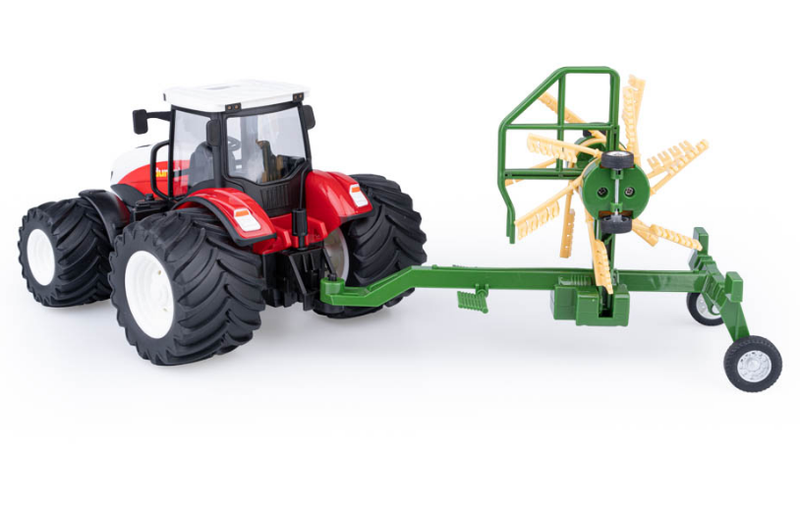 Agro Pojazdy Traktor RC + zgrabiarka Dumel czerwony