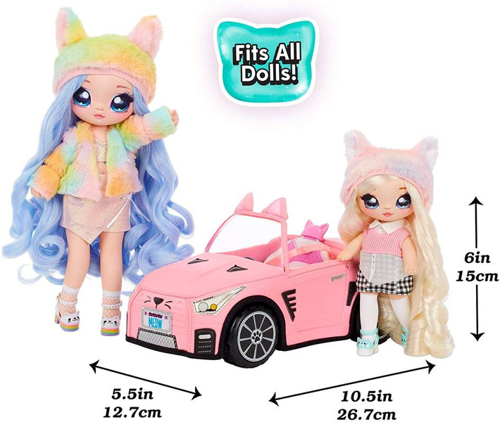 Na Na Na Surprise Pluszowy Kabriolet Auto dla lalek Kotek