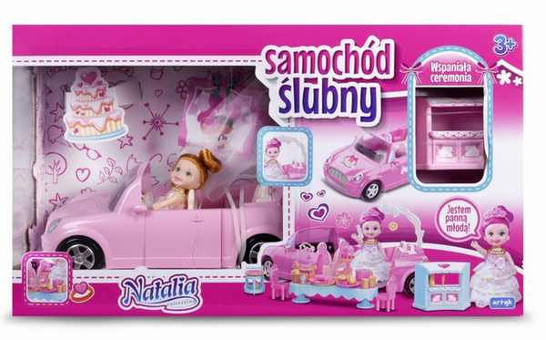 Duży Samochód ślubny dla lalek Natalia