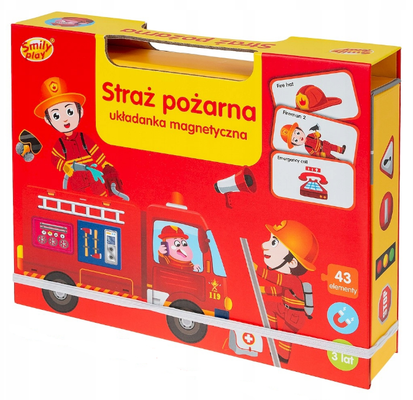 Układanka magnetyczna puzzle Straż pożarna 43 el. Smily Play