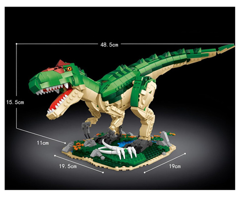 Klocki konstrukcyjne 1160 el. Dinozaur Allosaurus z ruchomymi elementami