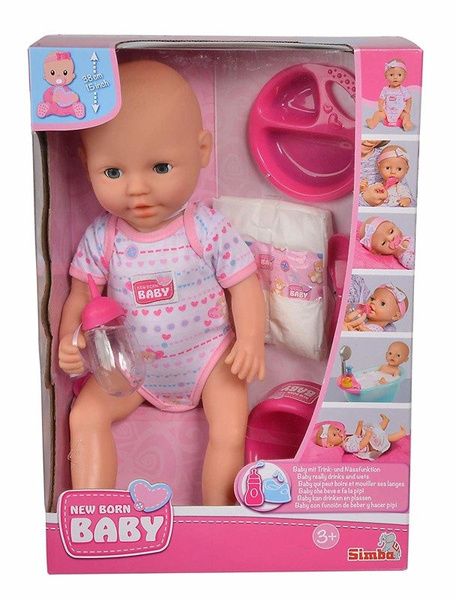 New Born Baby Lalka bobas 38 cm z akcesoriami