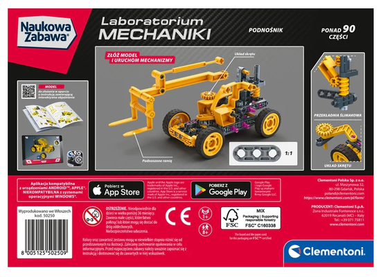 Laboratorium Mechaniki - Podnośnik teleskopowy Clementoni