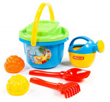 Zestaw do piasku Wiaderko konewka foremki 8969