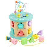 Drewniana przeplatanka sorter edukacyjny 3w1