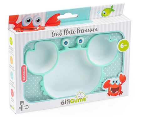 Talerz krab trójdzielny z przyssawką GiliGums