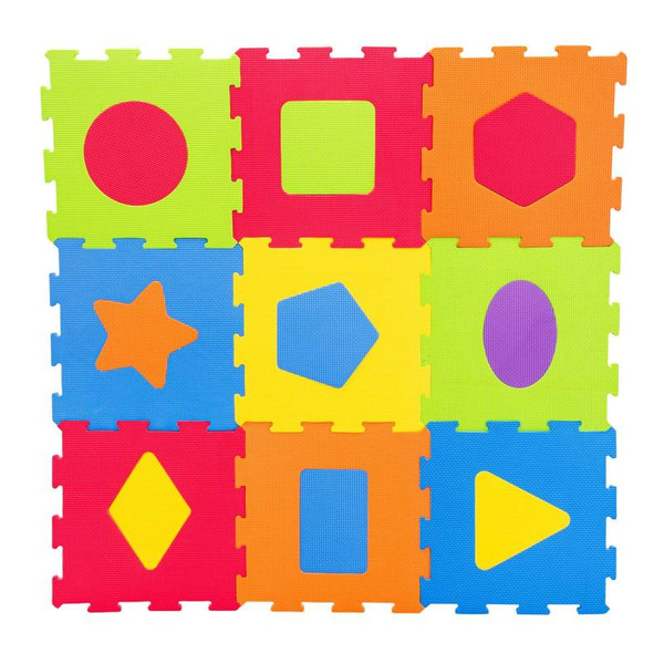 Mata Puzzle piankowe Kształty 9 el. Smily Play