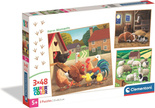 Puzzle 3x48 Super Kolor Farma Clementoni