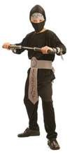 Strój dziecięcy Ninja szary pas 110-120 cm