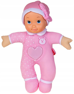 Moja Pierwsza Lalka Bambolina bobas Jednorożec 36 cm, śpiworek