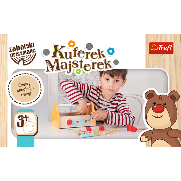 Kuferek Majsterek Drewniana Skrzynka z narzędziami Trefl